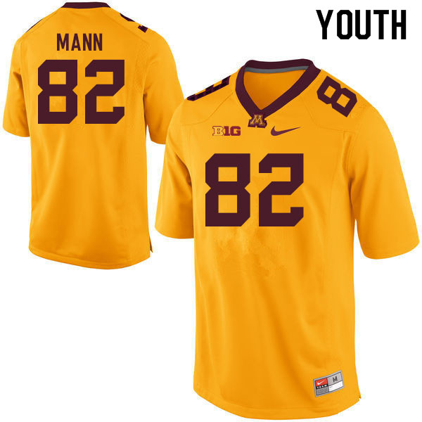 Youth #82 Jonathan Mann Minnesota Golden Gophers College Football Jerseys Sale-Gold